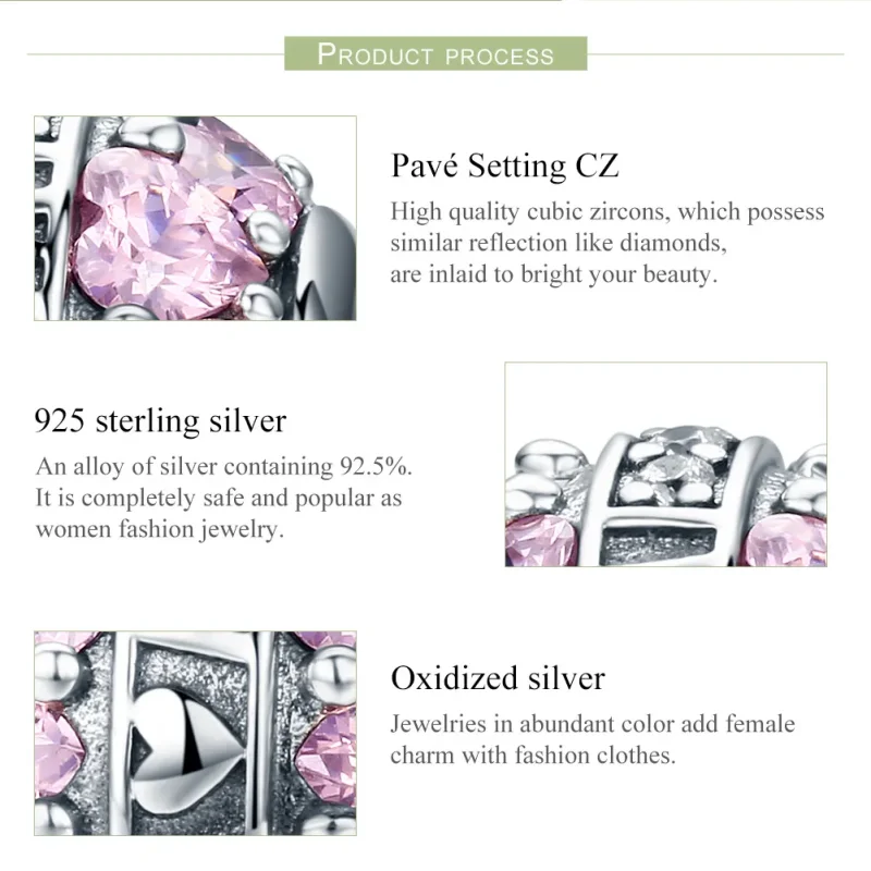 (bilde for) Pandora Style Silver Great Love Charm - SCC580 - Vis 8