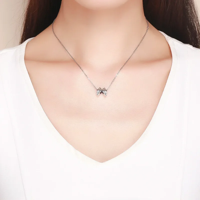 (bilde for) Pandora Style Silver Guardian Wings Charm - SCC1091 - Vis 3