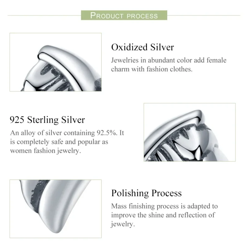 (bilde for) Pandora Style Silver Guardian Wings Charm - SCC1091 - Vis 4