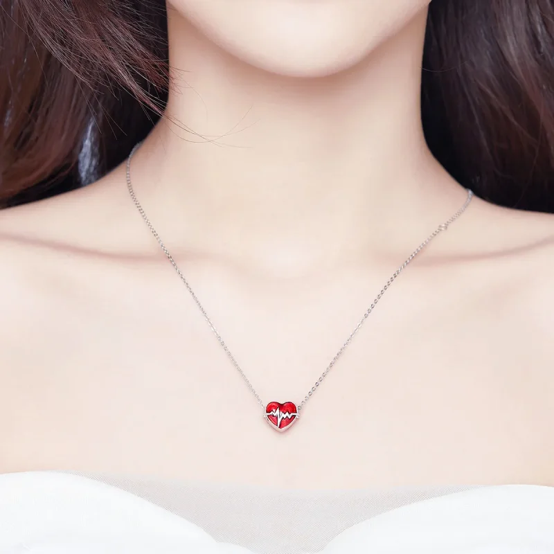 (bilde for) Pandora Style Silver Heartbeats Time Charm - SCC1151 - Vis 3