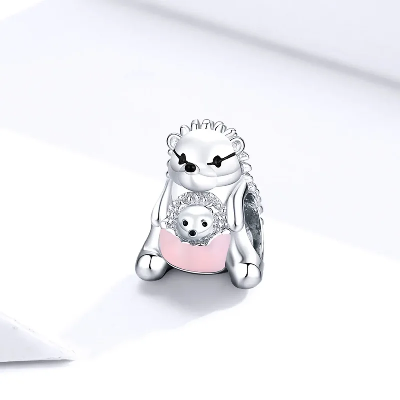 (bilde for) Pandora Style Silver Hedgehog mor og barn Charm - BSC239 - Vis 2