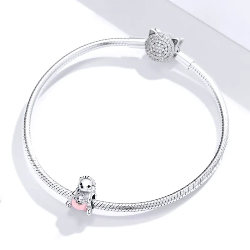 (bilde for) Pandora Style Silver Hedgehog mor og barn Charm - BSC239 - Vis 3