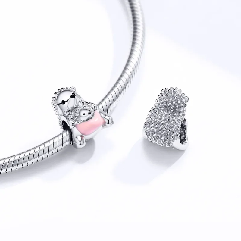 (bilde for) Pandora Style Silver Hedgehog mor og barn Charm - BSC239 - Vis 4