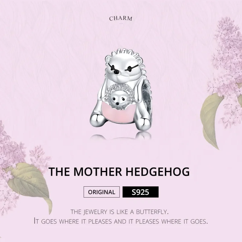 (bilde for) Pandora Style Silver Hedgehog mor og barn Charm - BSC239 - Vis 6