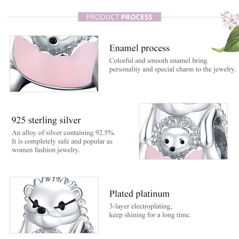 (bilde for) Pandora Style Silver Hedgehog mor og barn Charm - BSC239 - Vis 8
