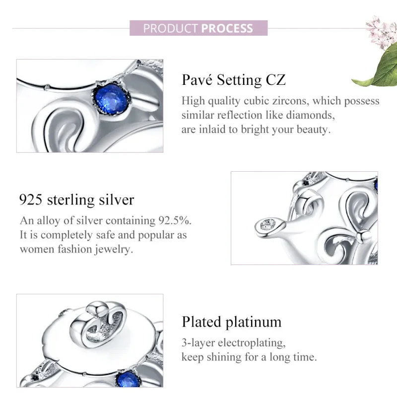 (bilde for) Pandora Style Silver Hollow Tekanne Charm - BSC274 - Vis 8