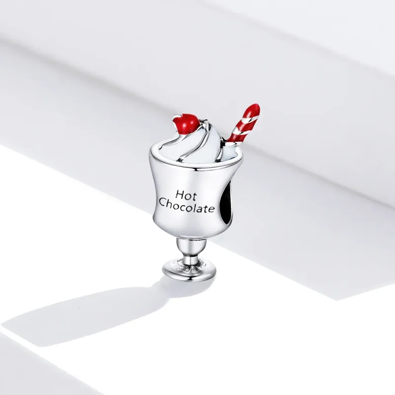 (bilde for) Pandora Style Silver Hot Chocolate Charm - SCC1495 - Vis 2