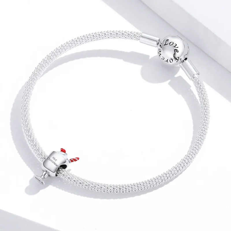 (bilde for) Pandora Style Silver Hot Chocolate Charm - SCC1495 - Vis 3