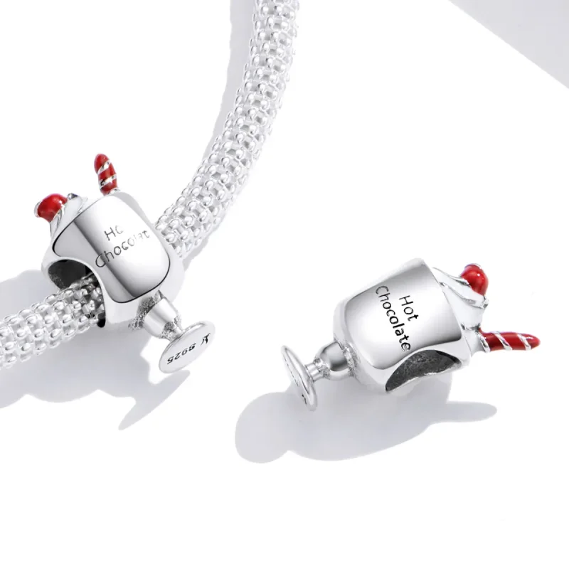 (bilde for) Pandora Style Silver Hot Chocolate Charm - SCC1495 - Vis 4