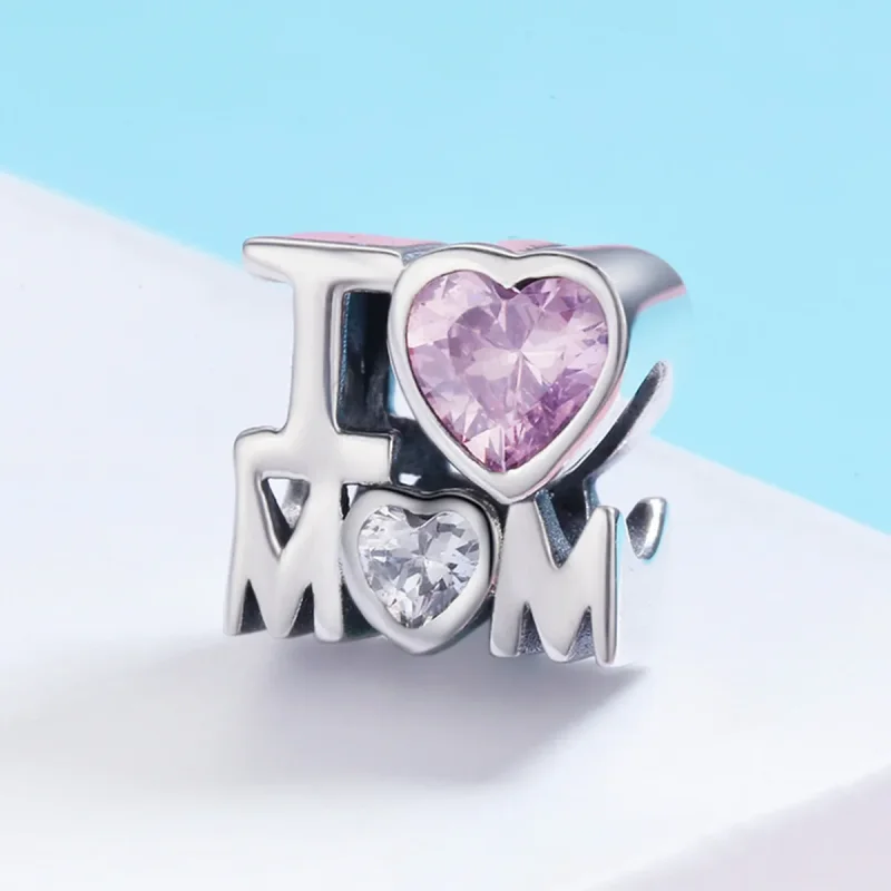 (bilde for) Pandora Style Silver I Love Mom Charm - SCC579 - Vis 4