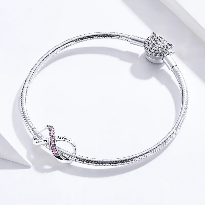 (bilde for) Pandora Style Silver Infinity Charm - SCC1146-Pk - Vis 3