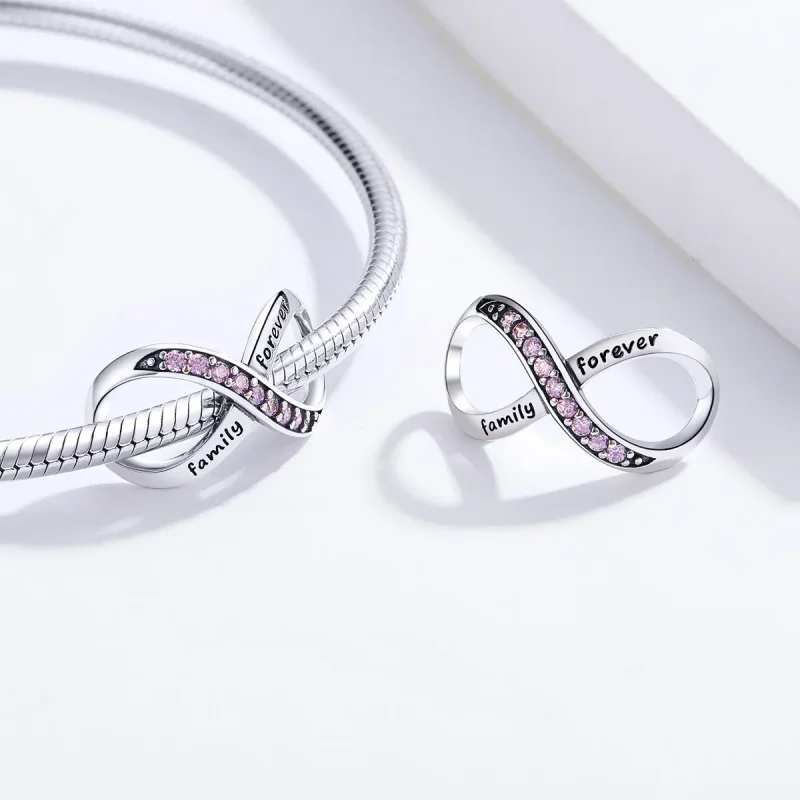 (bilde for) Pandora Style Silver Infinity Charm - SCC1146-Pk - Vis 4