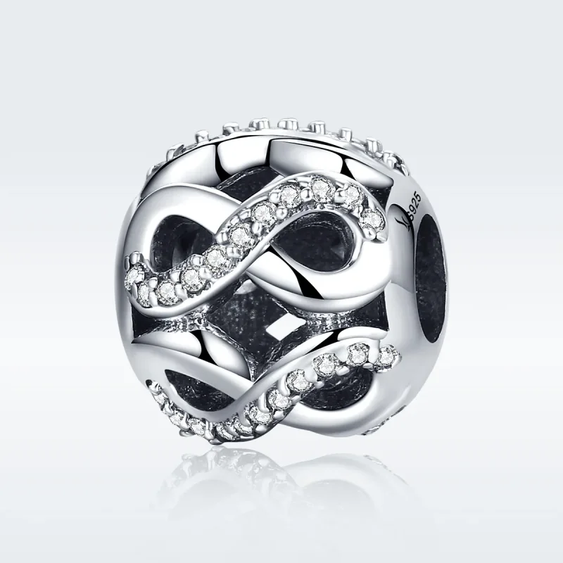 (bilde for) Pandora Style Silver Infinity Charm - SCC141 - Vis 2