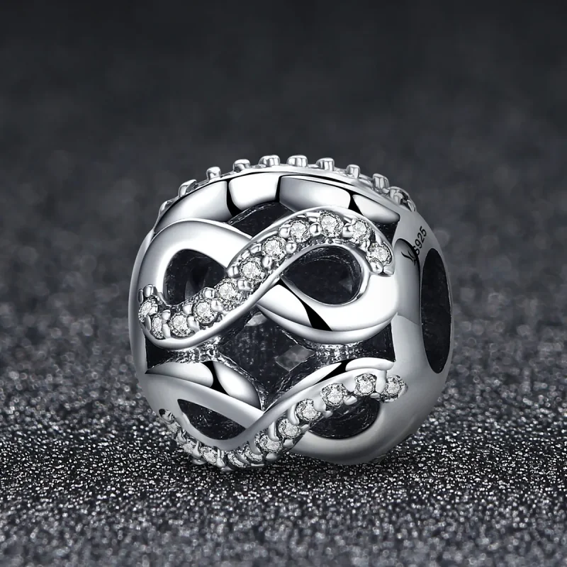 (bilde for) Pandora Style Silver Infinity Charm - SCC141 - Vis 3