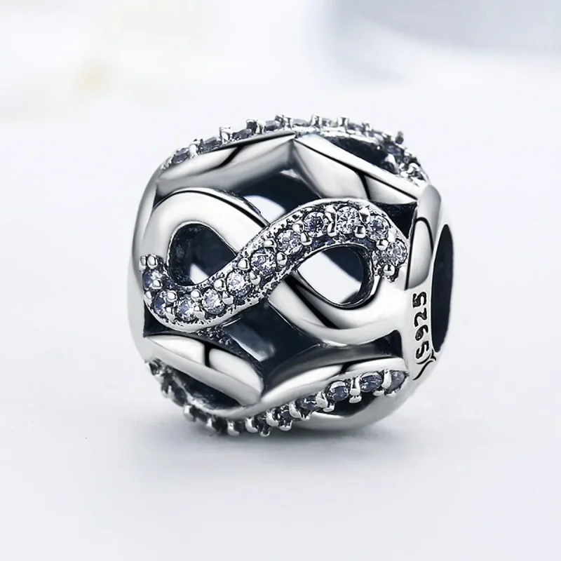 (bilde for) Pandora Style Silver Infinity Charm - SCC141 - Vis 4