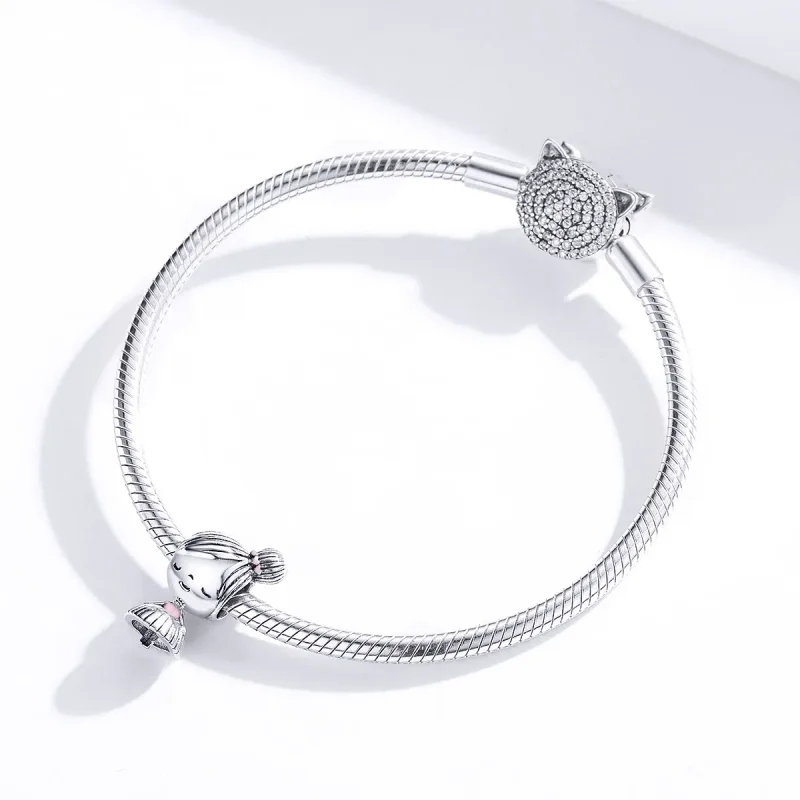 (bilde for) Pandora Style Silver Its A Girl Charm - SCC1335 - Vis 3