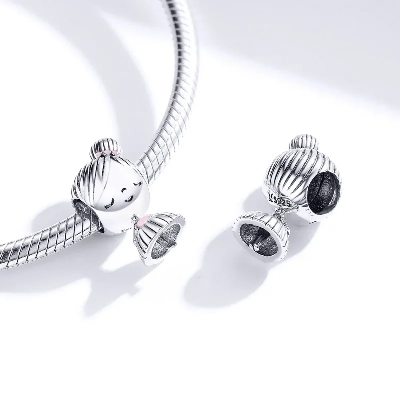 (bilde for) Pandora Style Silver Its A Girl Charm - SCC1335 - Vis 4