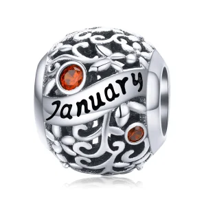 (bilde for) Pandora Style Silver January Birthstone Charm - SCC1385-1