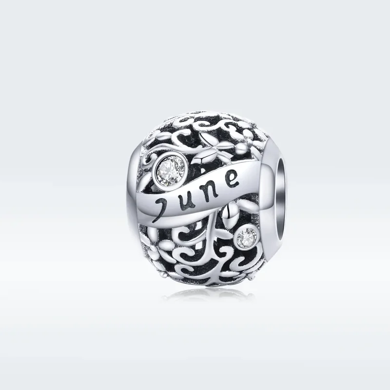 (bilde for) Pandora Style Silver June Birthstone Charm - SCC1385-6 - Vis 5