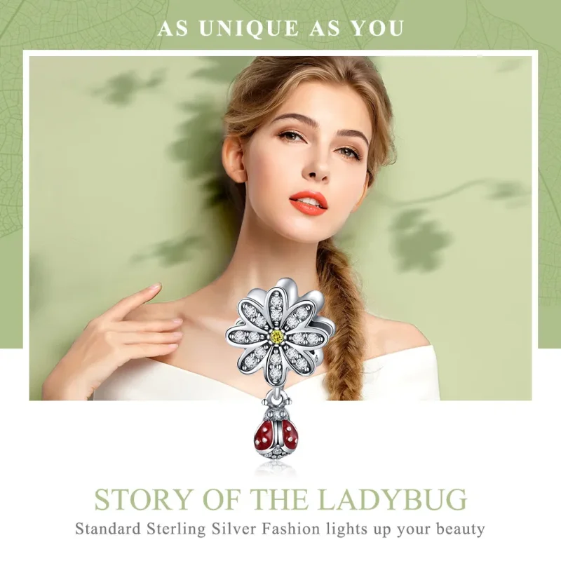 (bilde for) Pandora Style Silver Ladybird's Story Charm - SCC727 - Vis 6