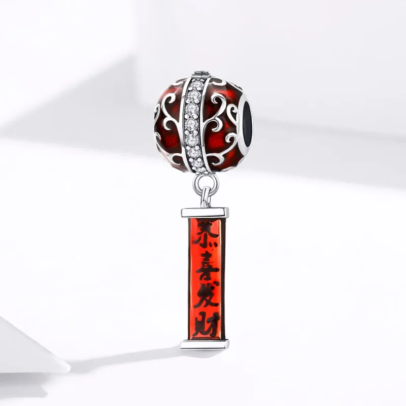 (bilde for) Pandora Style Silver Lantern Charm - BSC134 - Vis 3