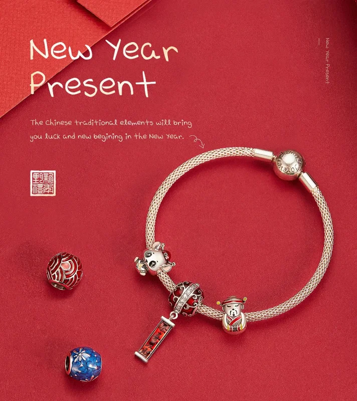 (bilde for) Pandora Style Silver Lantern Charm - BSC134 - Vis 7