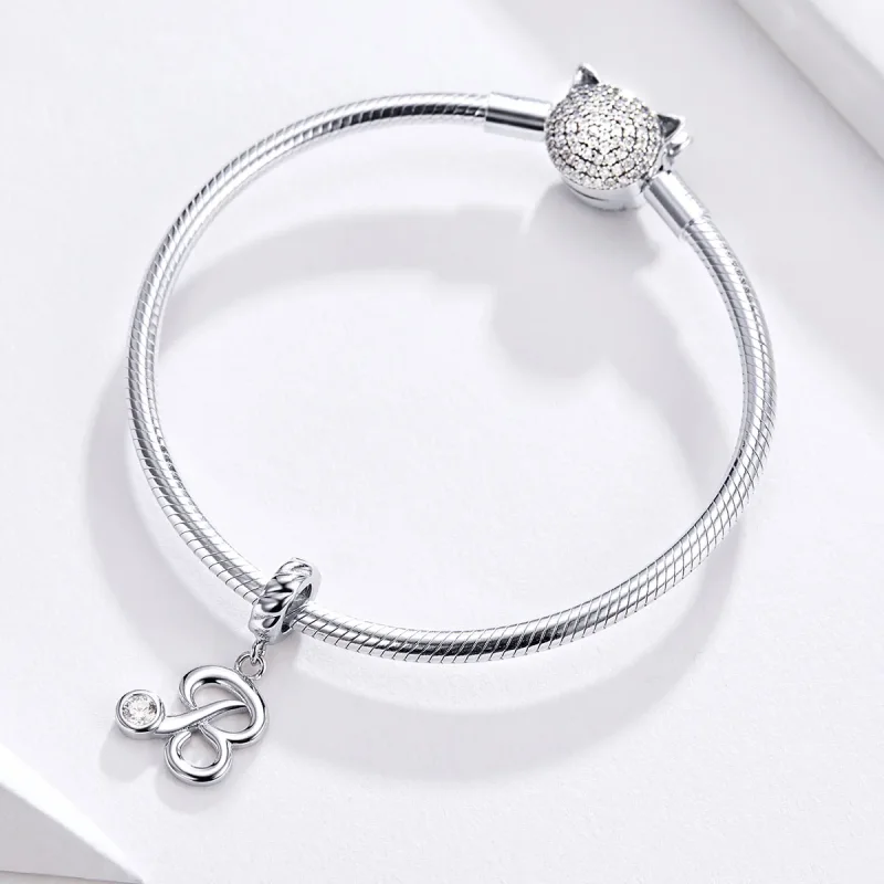 (bilde for) Pandora Style Silver Letter B Dingler - SCC1183-B - Vis 2