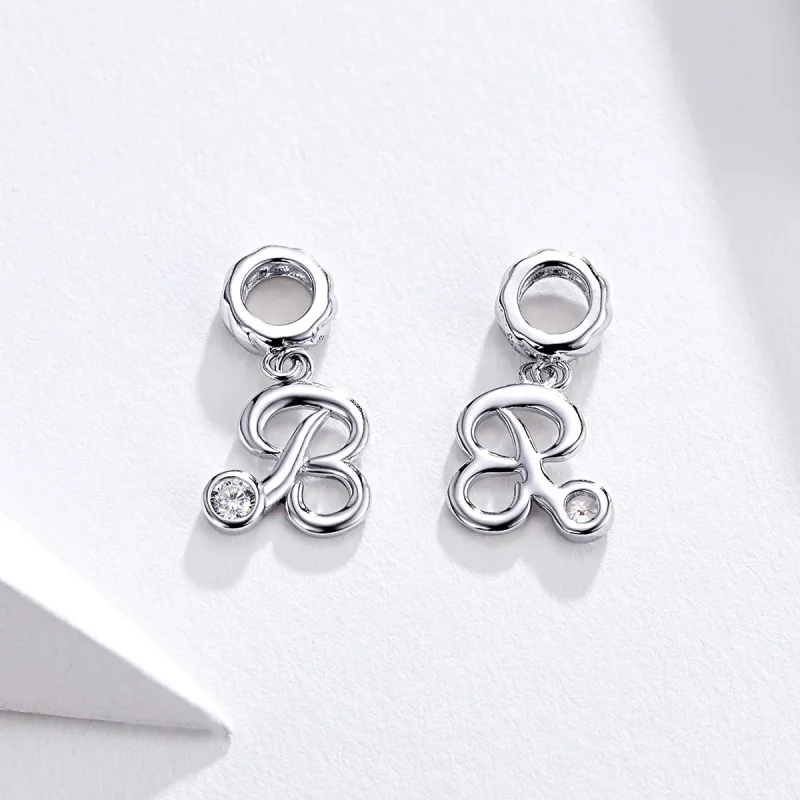 (bilde for) Pandora Style Silver Letter B Dingler - SCC1183-B - Vis 3