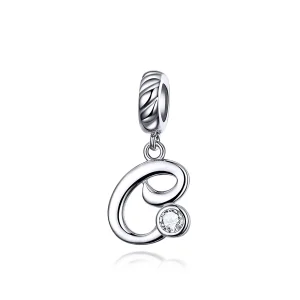(bilde for) Pandora Style Silver Letter C Dingle - SCC1183-C