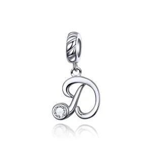 (bilde for) Pandora Style Silver Letter D Dangle - SCC1183-D