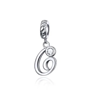 (bilde for) Pandora Style Silver Letter G Dangle - SCC1183-G
