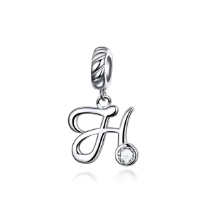 (bilde for) Pandora Style Silver Letter H Dangle - SCC1183-H