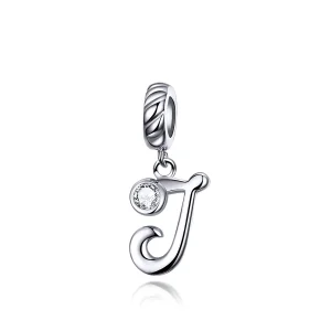(bilde for) Pandora Style Silver Letter J Dangle - SCC1183-J