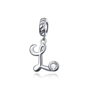 (bilde for) Pandora Style Silver Letter L Dangle - SCC1183-L