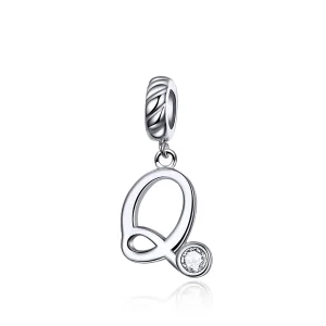 (bilde for) Pandora Style Silver Letter Q Dingle - SCC1183-Q