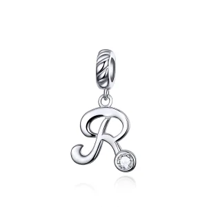 (bilde for) Pandora Style Silver Letter R Dangle - SCC1183-R