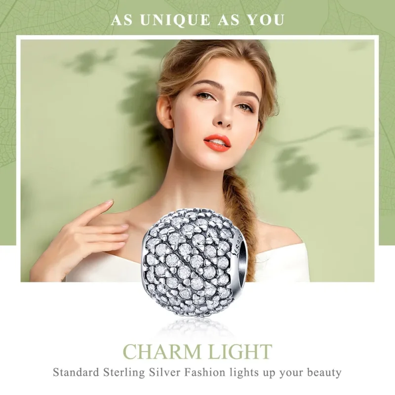 (bilde for) Pandora Style Silver Light Charm - SCC733 - Vis 6