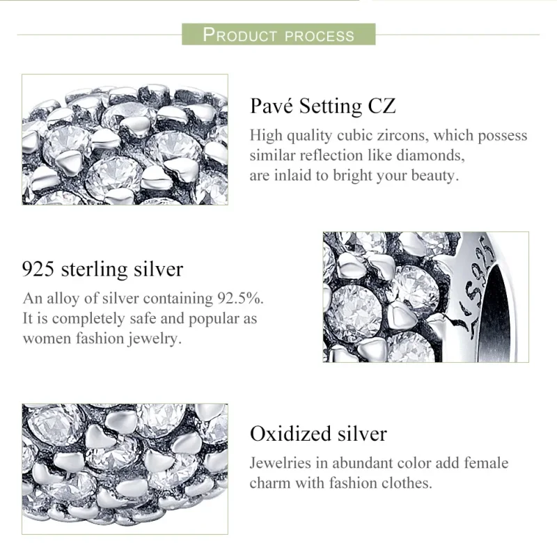 (bilde for) Pandora Style Silver Light Charm - SCC733 - Vis 7