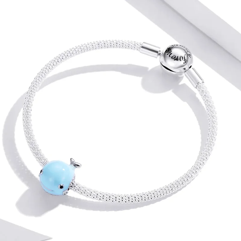 (bilde for) Pandora Style Silver Little Blue Whale Charm - BSC250 - Vis 2