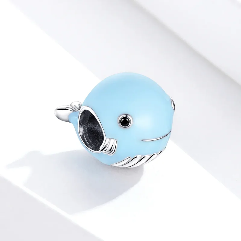 (bilde for) Pandora Style Silver Little Blue Whale Charm - BSC250 - Vis 3