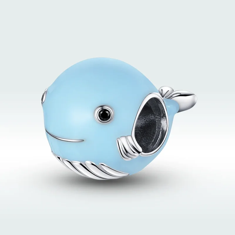 (bilde for) Pandora Style Silver Little Blue Whale Charm - BSC250 - Vis 5