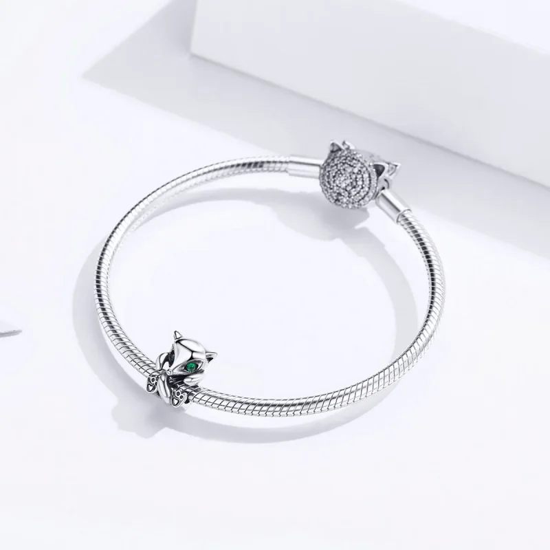 (bilde for) Pandora Style Silver Little Fox Charm - SCC1290 - Vis 3
