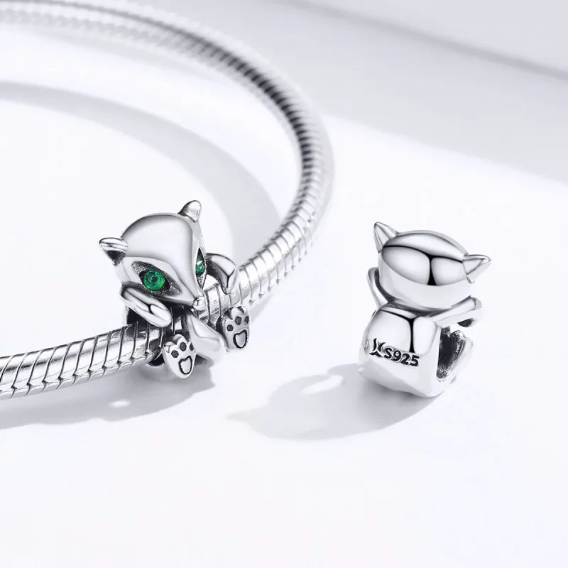 (bilde for) Pandora Style Silver Little Fox Charm - SCC1290 - Vis 4