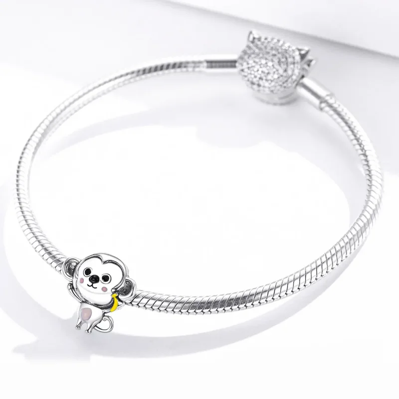 (bilde for) Pandora Style Silver Little Monkey Charm - SCC1575 - Vis 3