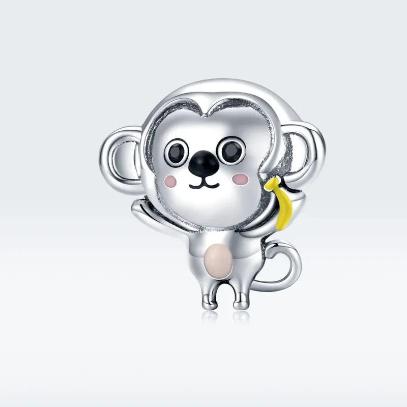 (bilde for) Pandora Style Silver Little Monkey Charm - SCC1575 - Vis 5