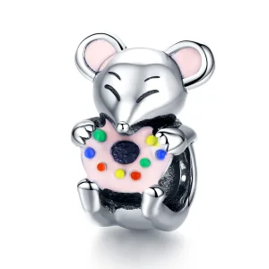 (bilde for) Pandora Style Silver Little Mouse Charm - SCC1318