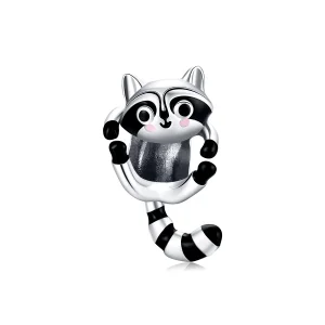 (bilde for) Pandora Style Silver Little Raccoon Charm - BSC403