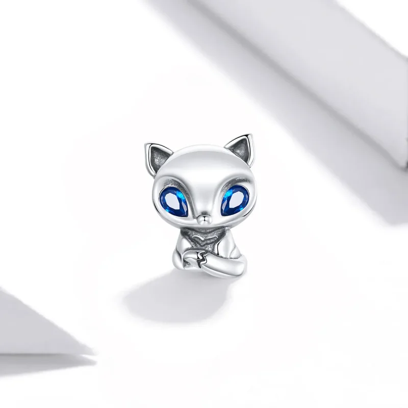(bilde for) Pandora Style Silver Lively Little Fox Charm - SCC1808 - Vis 2