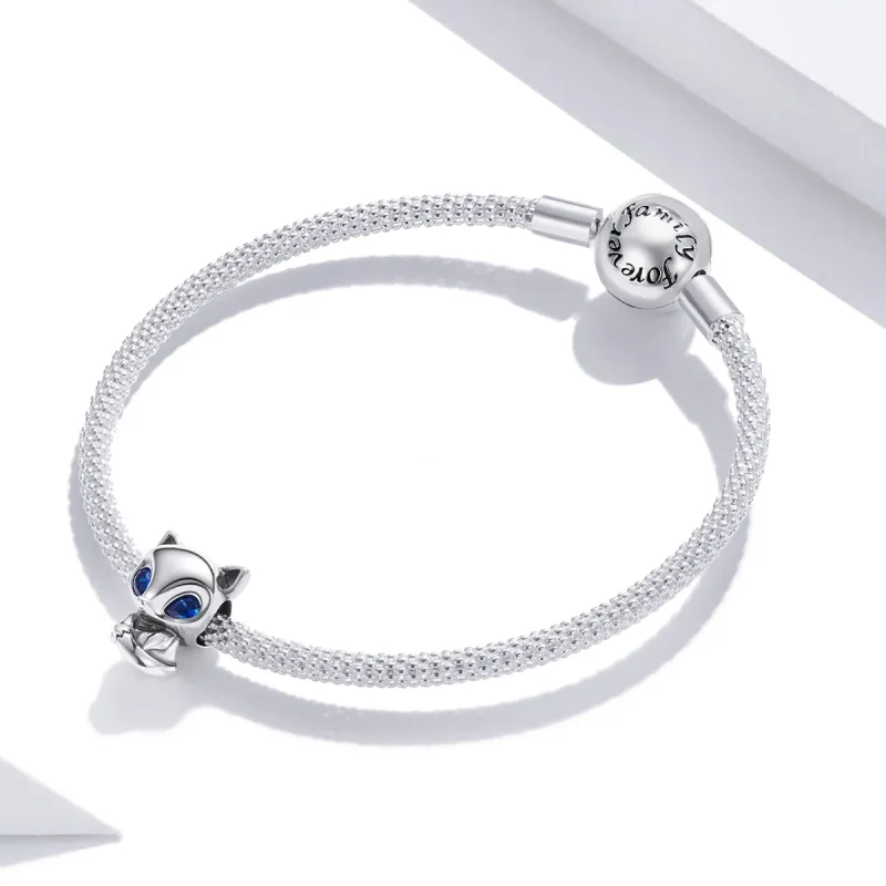 (bilde for) Pandora Style Silver Lively Little Fox Charm - SCC1808 - Vis 3