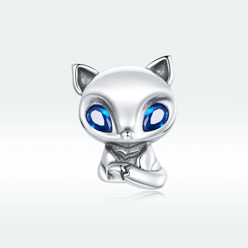 (bilde for) Pandora Style Silver Lively Little Fox Charm - SCC1808 - Vis 5